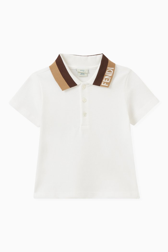 

Logo Polo Shirt in Cotton, White