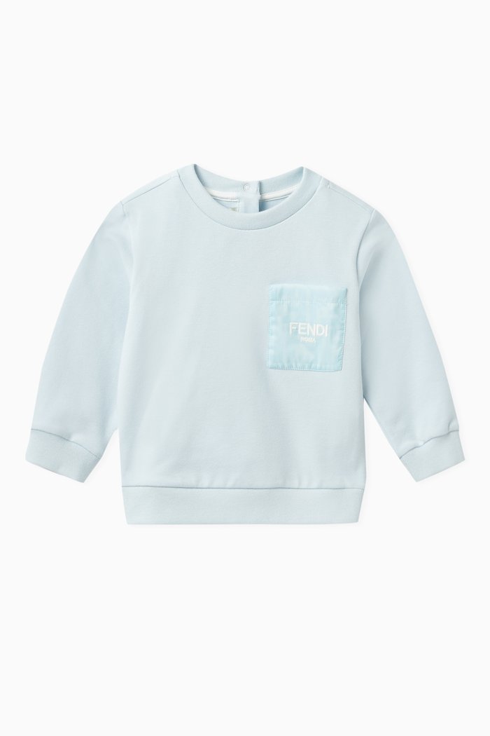 

Pocket Logo Sweatshirt in Cotton, Blue