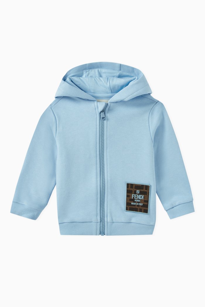 

Logo Patch Sweatshirt in Cotton-fleece, Blue