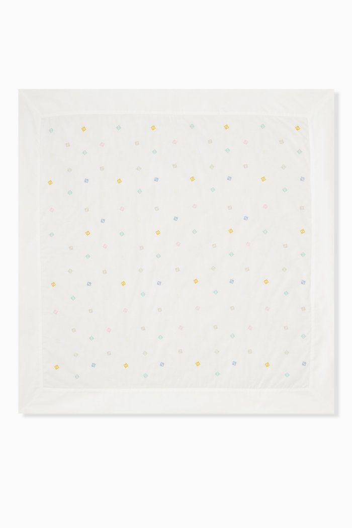 

Embroidered Blanket in Jersey, White