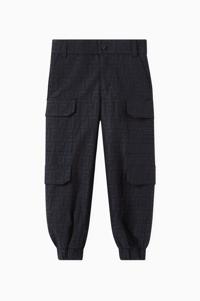 Cargo Pants in Jacquard, Blue