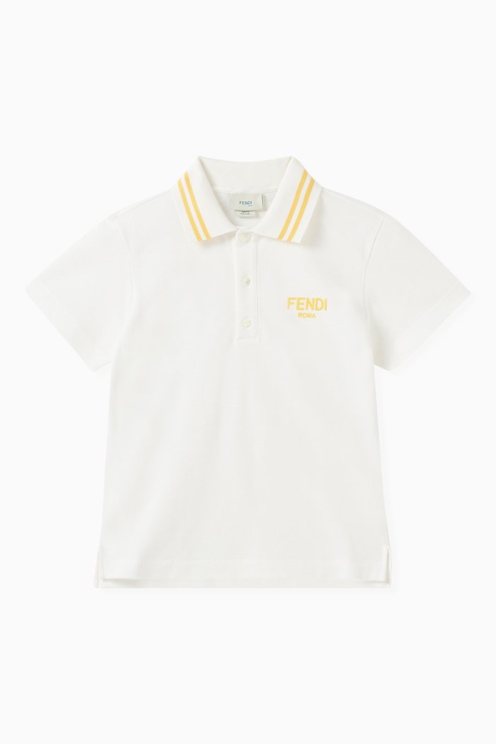 

Logo Polo Shirt in Ivory, White