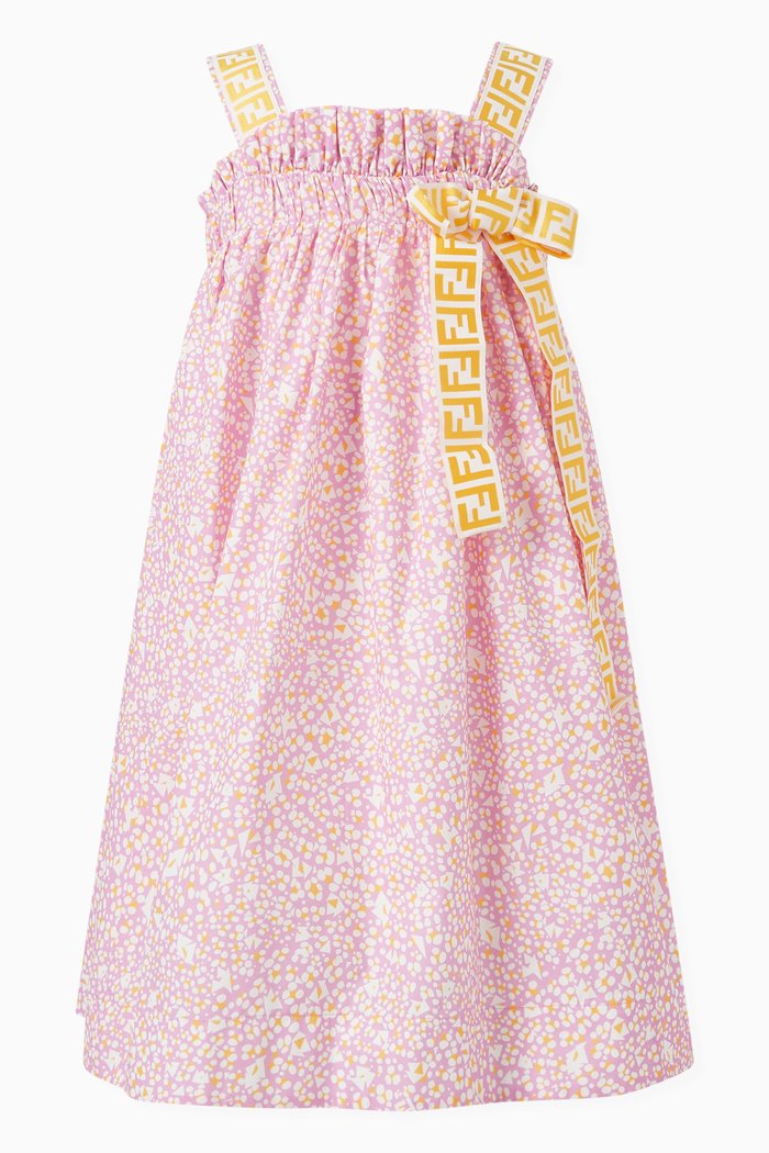 

Animal Print Dress in Poplin, Pink