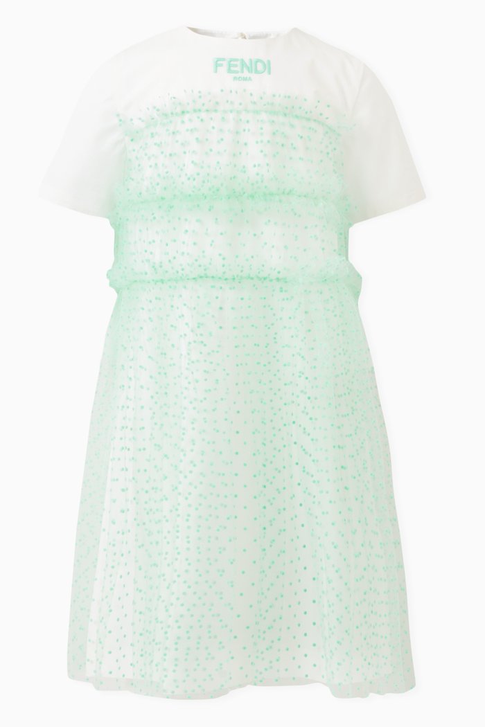 

Embellished Logo Dress, Blue