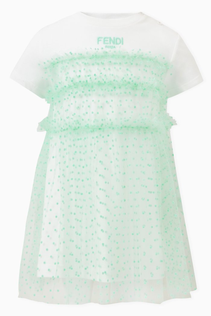 

Embellished Logo Dress, Blue