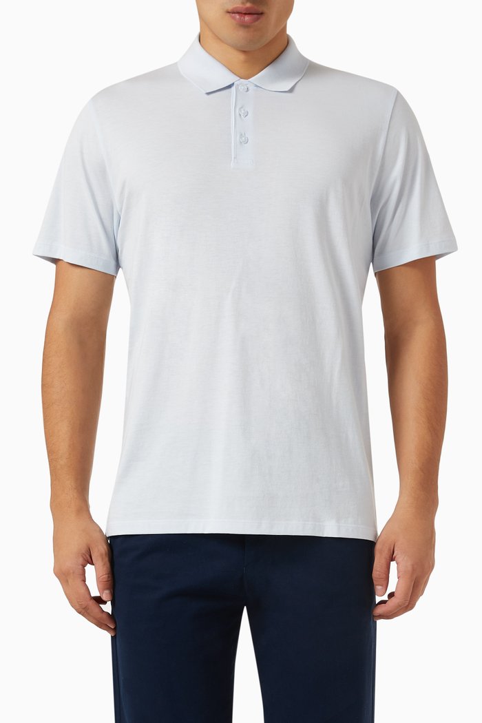 

Polo Shirt in Cotton, Blue