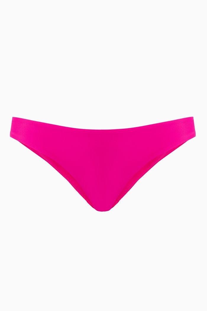 

Basic Ruched Teeny Bikini Briefs, Pink