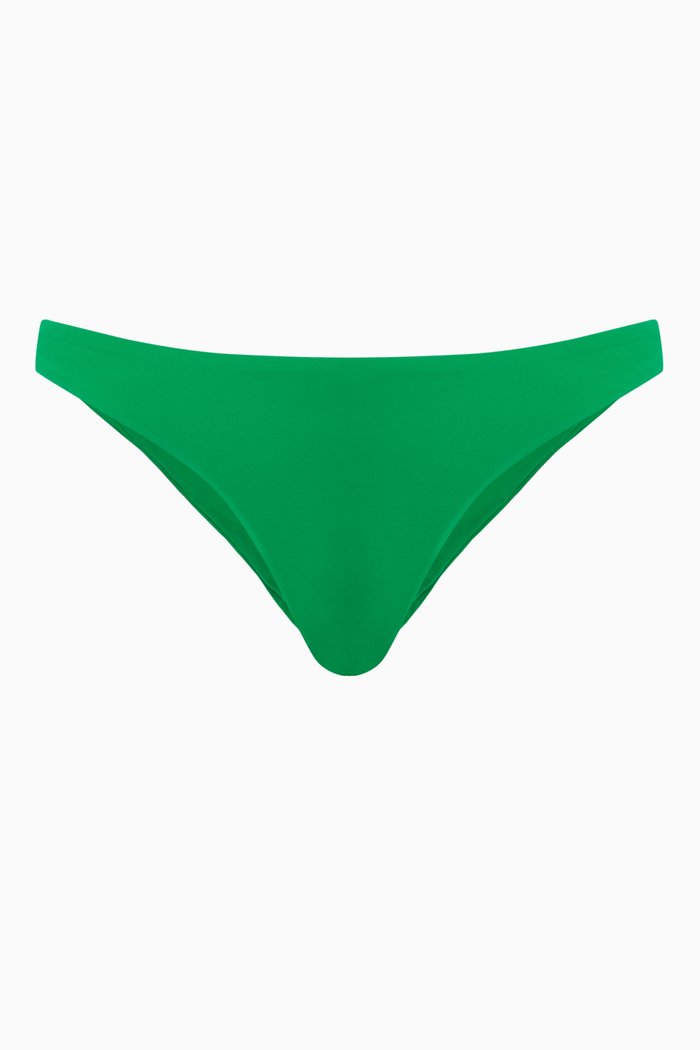 

Basic Ruched Teeny Bikini Bottoms, Green