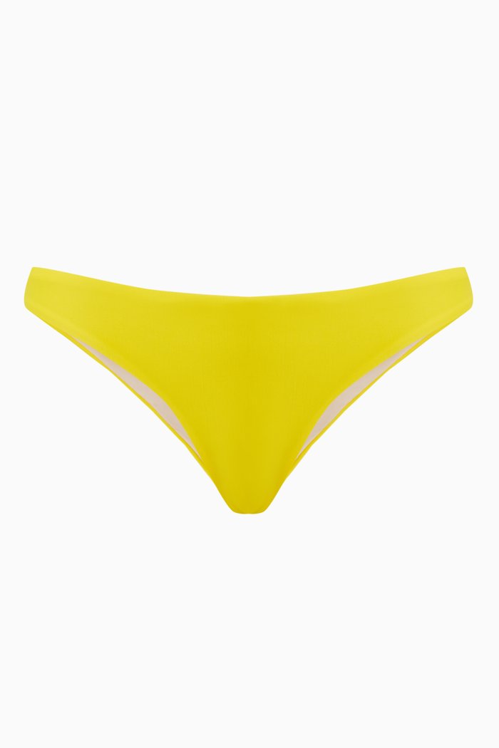 

Basic Ruched Teeny Bikini Briefs, Yellow