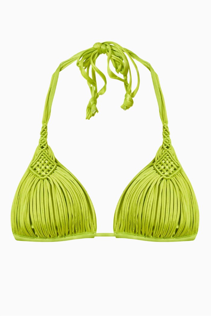 

Mila Triangle Bikini Top, Green