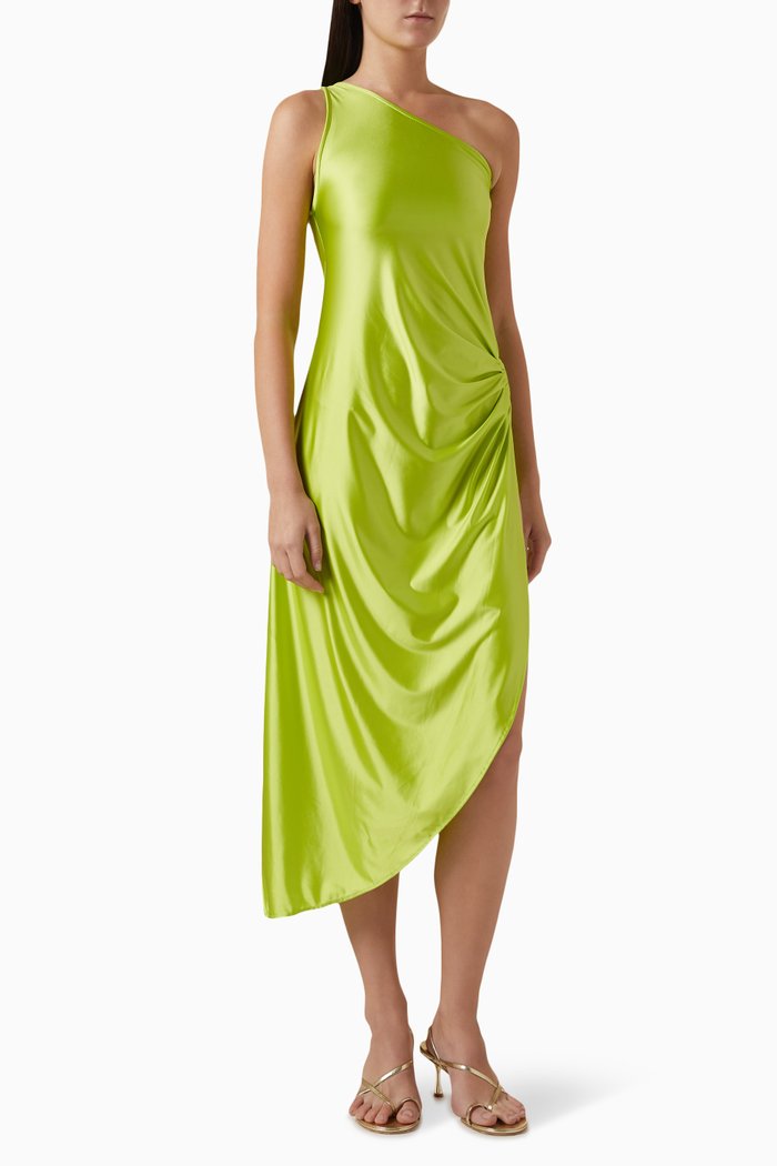 

Tinsley Ring One-shoulder Maxi Dress, Green