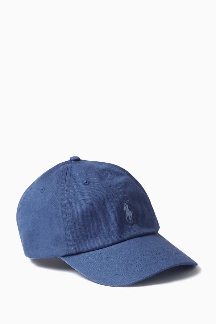 

Classic Logo Baseball Cap in Cotton Twill, Blue