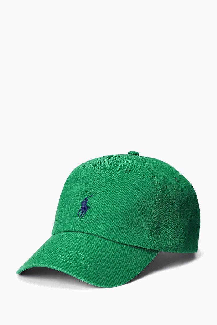 

Classic Logo Baseball Cap in Cotton Twill, Green