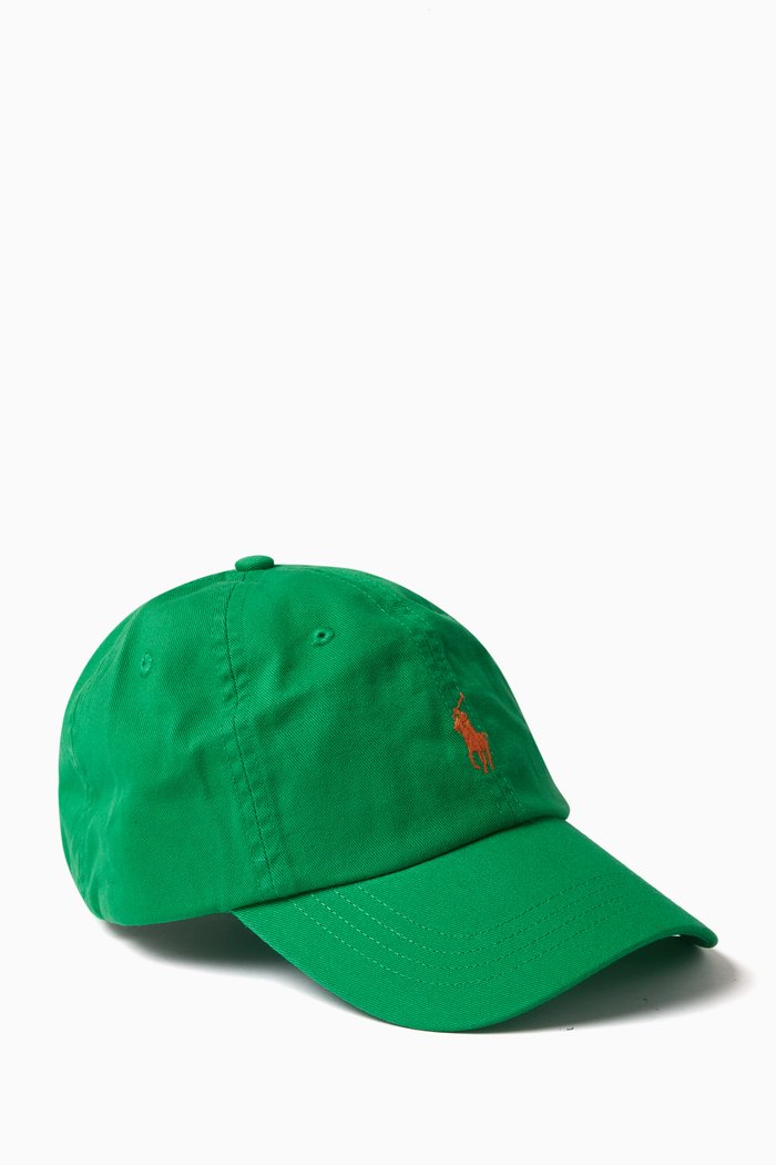 

Classic Logo Baseball Cap in Cotton Twill, Green