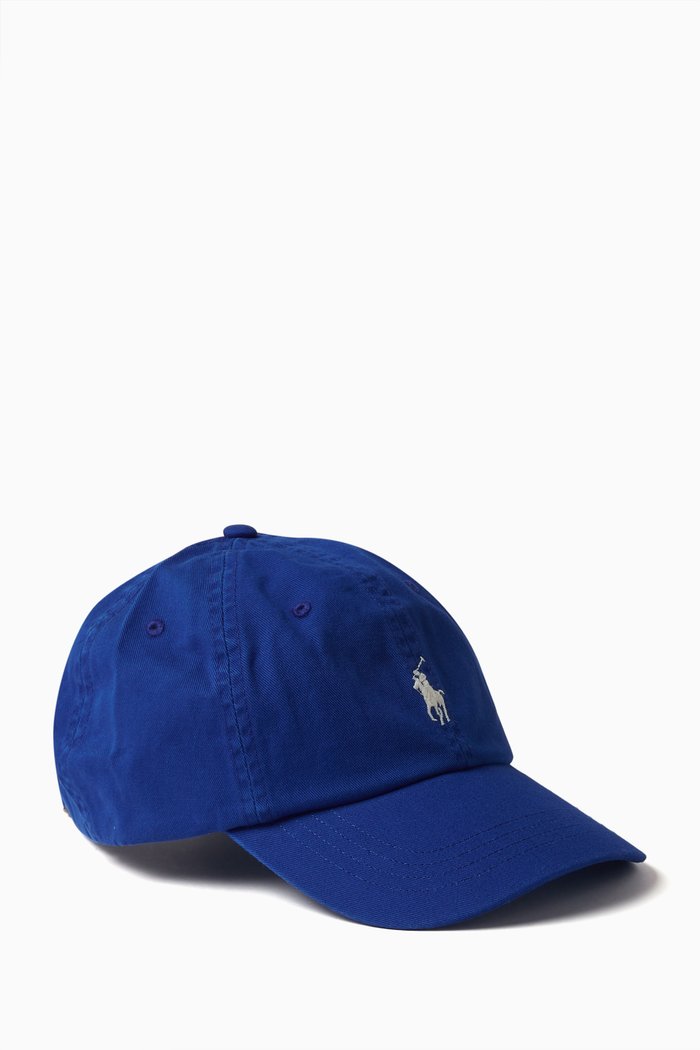 

Classic Logo Baseball Cap in Cotton Twill, Blue