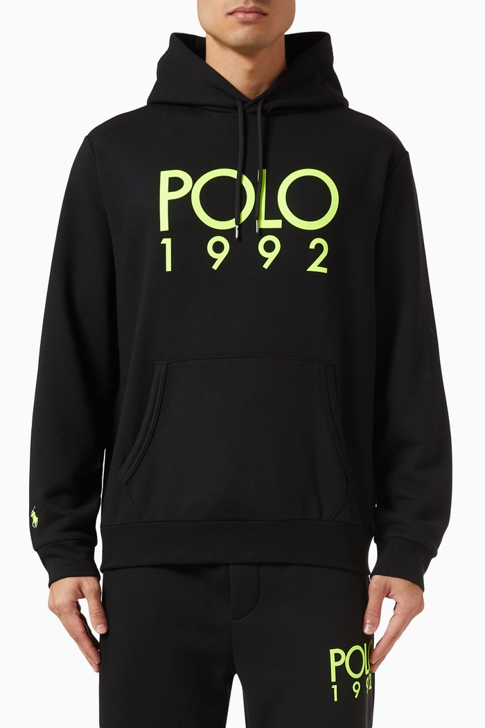 

1992 Logo Hoodie in Fleece, Black