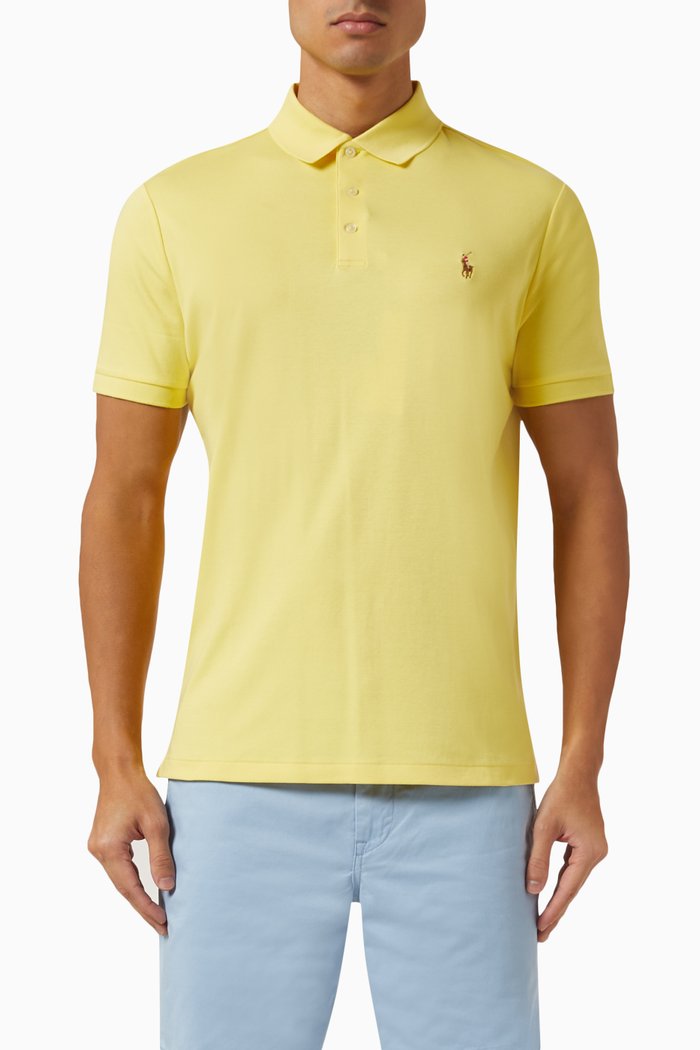 

Pony Polo Shirt in Cotton, Yellow
