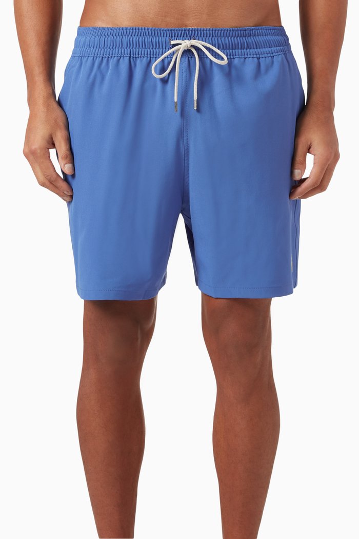 5.5" Traveler Swim Trunks, Blue