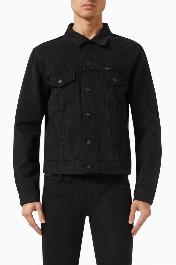 

Icon Trucker Jacket in Denim, Black