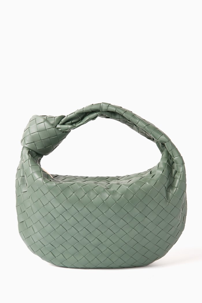 

Teen Jodie Bag in Intrecciato Leather, Green