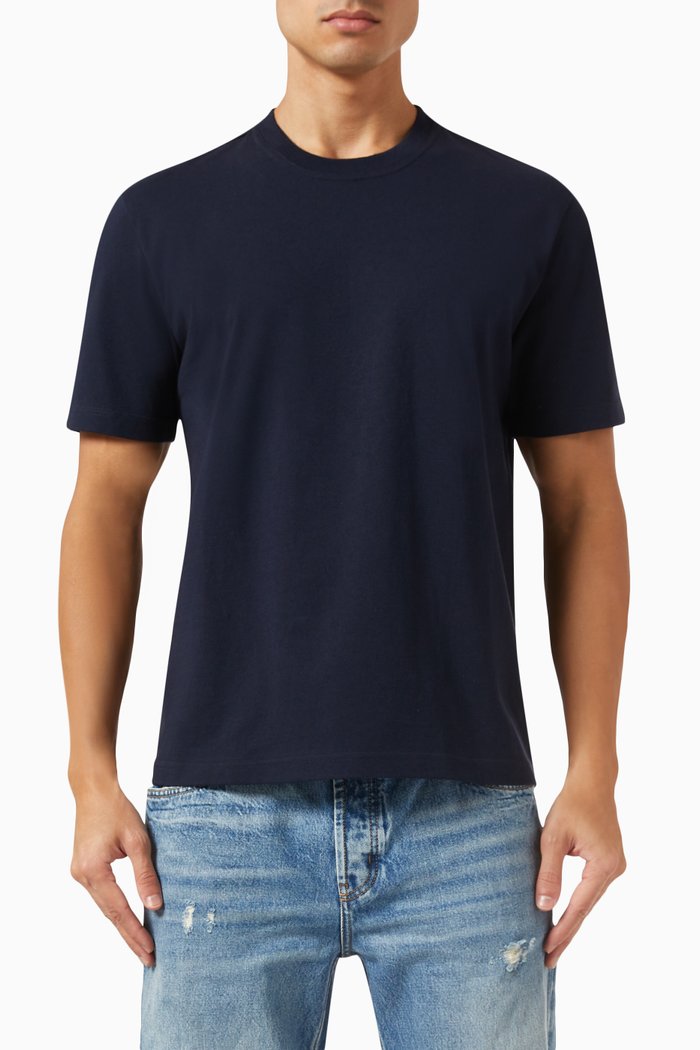 

Regular Fit T-shirt in Cotton Jersey, Blue