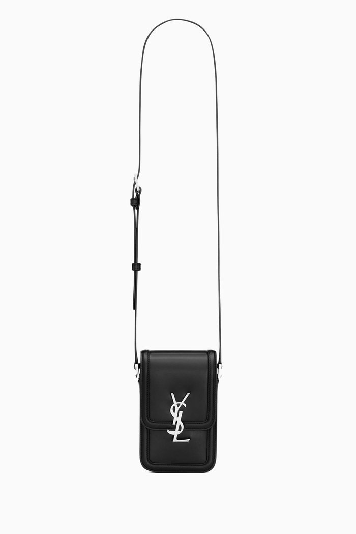 

Mini Solferino Satchel Bag in Calf Leather, Black