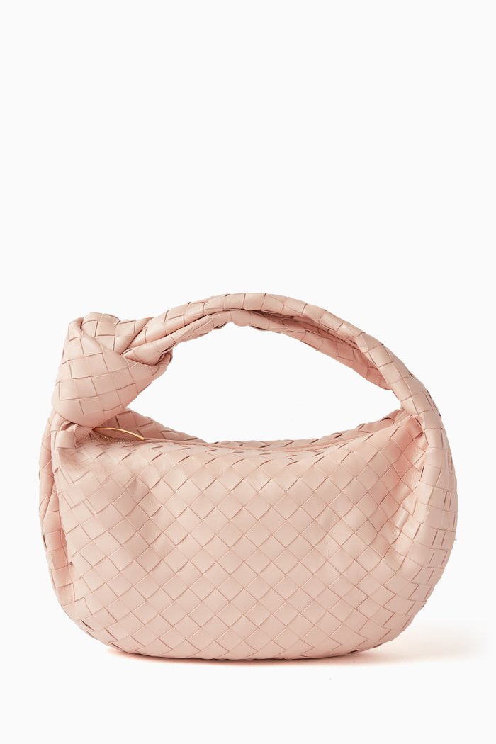 

Teen Jodie Bag in Intrecciato Leather, Pink