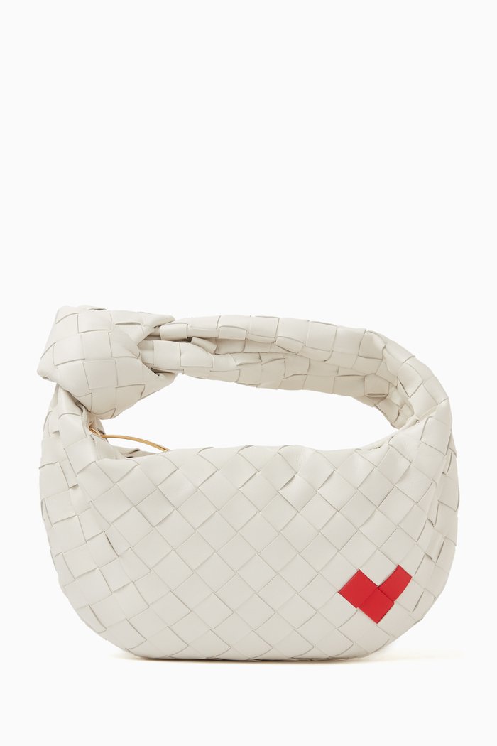 

Mini Jodie Top Handle Bag in Intrecciato Leather, Multicolour