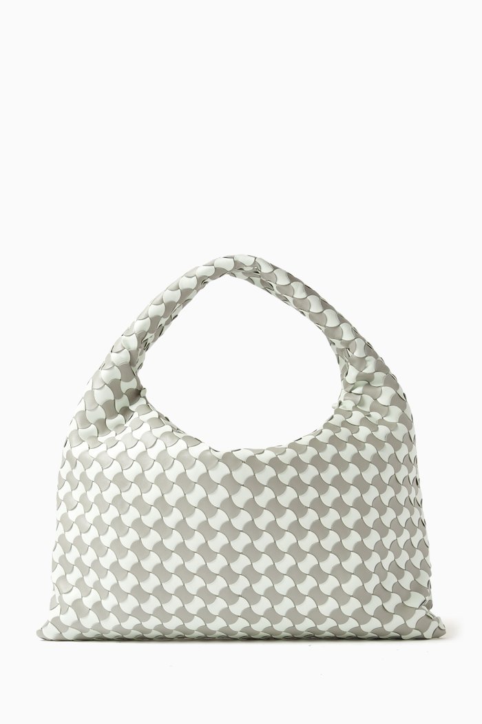 

Small Hop Hobo Bag in Intrecciato Leather, Multicolour