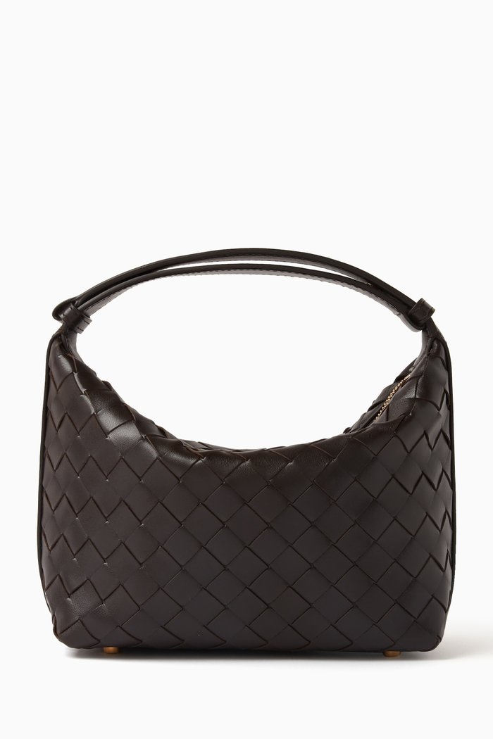 

Mini Wallace Shoulder Bag in Intrecciato Nappa, Brown