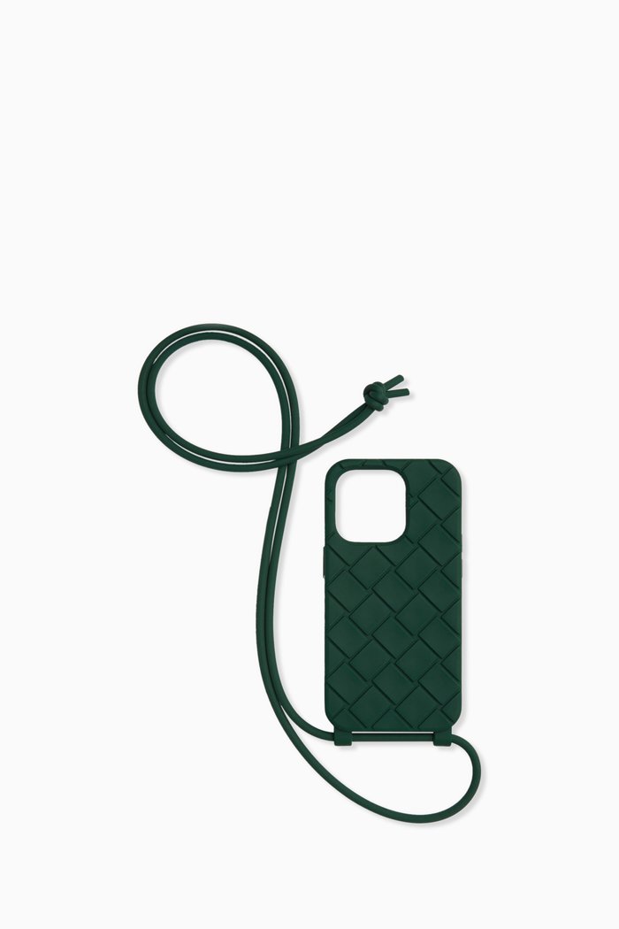 iPhone 14 Pro Strap Phone Case in Silicone, Green