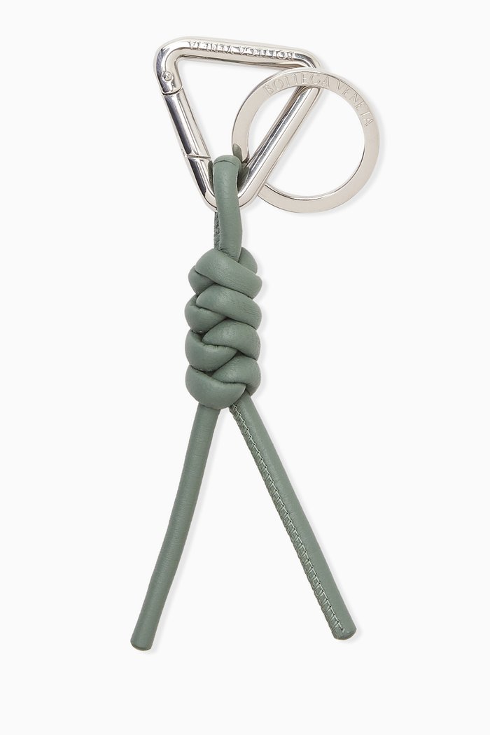 

Triangle-shaped Keyring in Nappa, Green