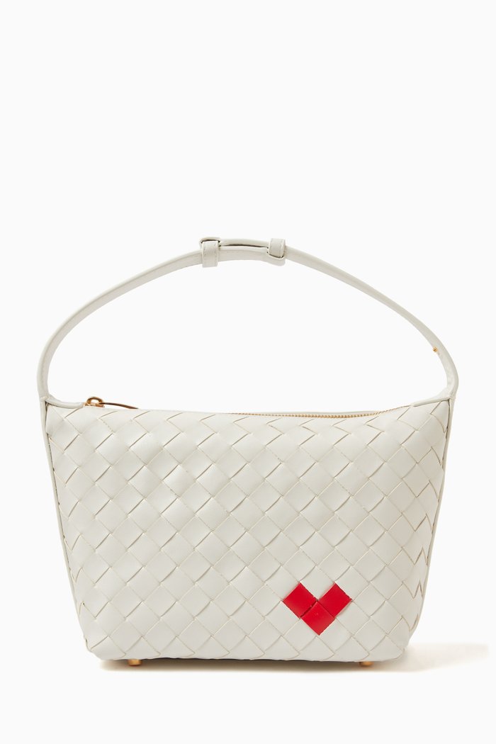 

Mini Wallace Shoulder Bag in Intrecciato Leather, Multicolour