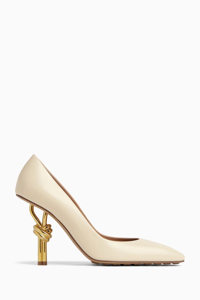 

Knot 90 Pumps in Leather, White