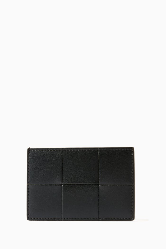 

Cassette Credit Card Case in Intrecciato Leather, Multicolour