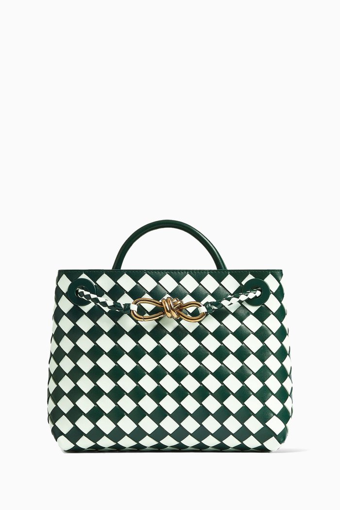 

Small Andiamo Top-handle Bag in Intrecciato Leather, Multicolour