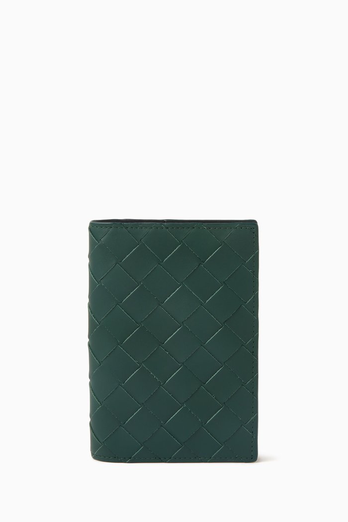 

Passport Case in Intrecciato Nappa, Green