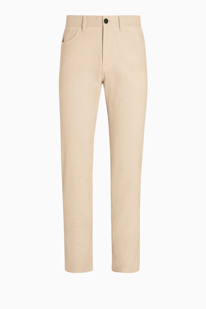 

Roccia Pants in Stretch Linen-blend, Neutral