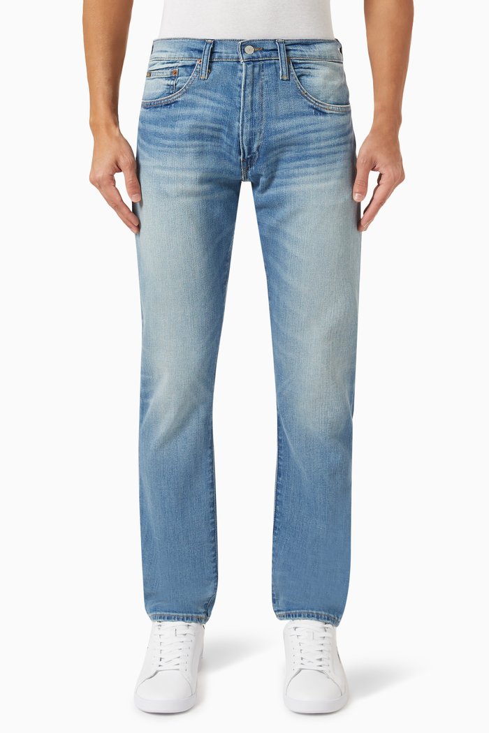

Parkside Active Taper Jeans in Stretch Denim, Blue