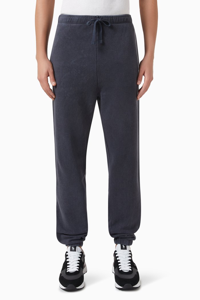 

Logo Joggers in Cotton Blend Jersey Fleece, Black