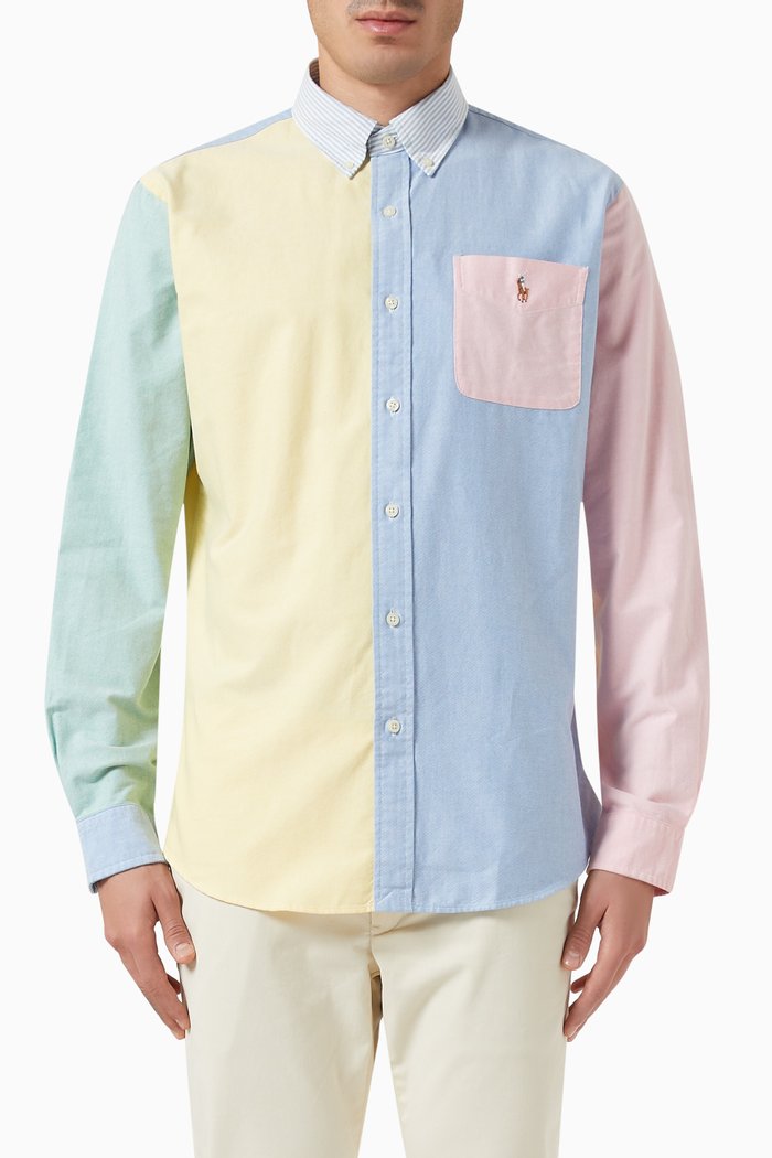 Sport Shirt in Cotton Blend, Multicolour