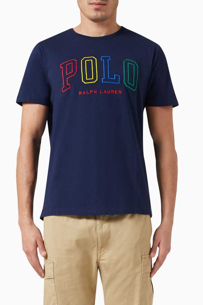 

Logo T-Shirt in Cotton, Blue