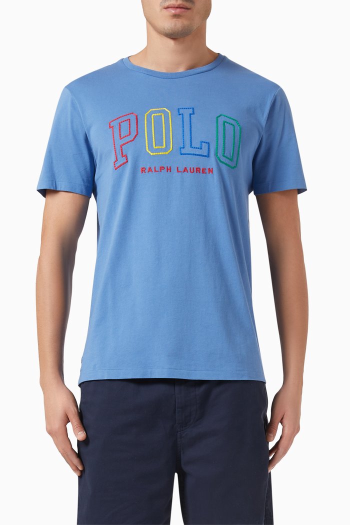 

Logo T-Shirt in Cotton, Blue