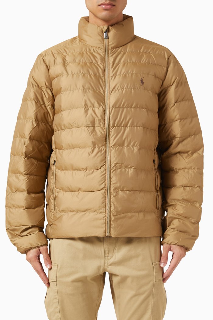 

Colden Packable Jacket in Padded Nylon, Neutral