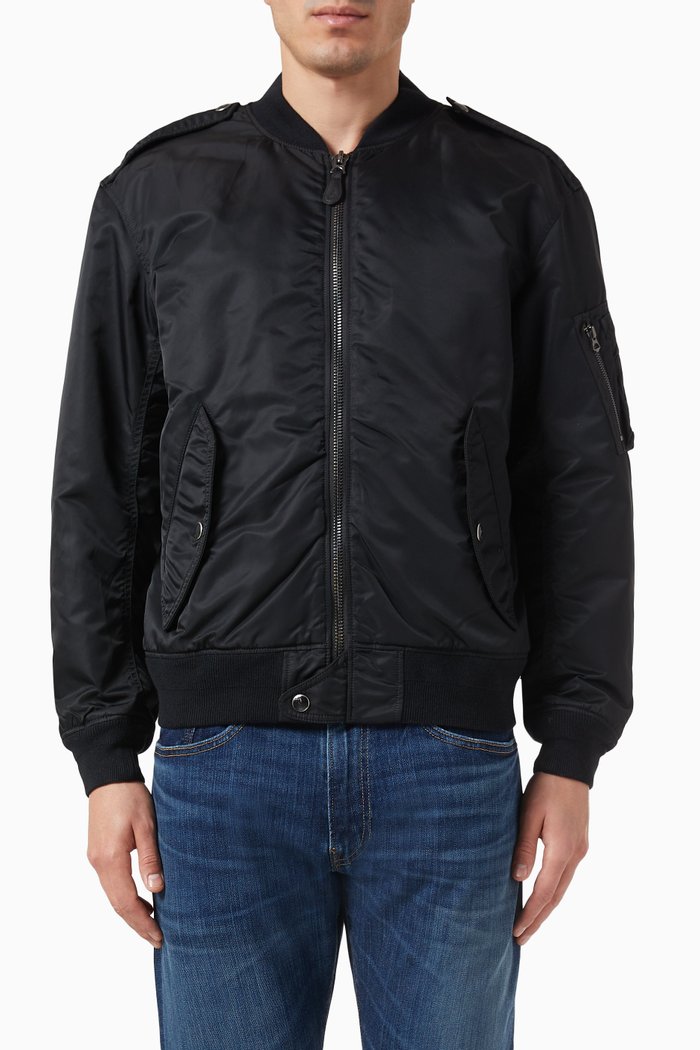 

Ma1 Bomber-Lined-Field Jacket in Nylon, Black