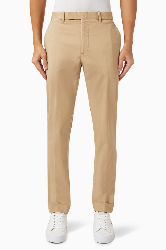 

Suit Trouser in Stretch Cotton Chino, Brown