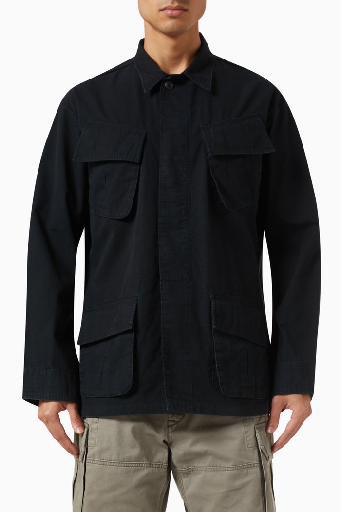 

Utility Shirt in Ripstop, Black