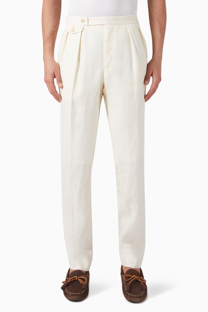 

Gregory Suit Pant in Cotton-linen, Neutral