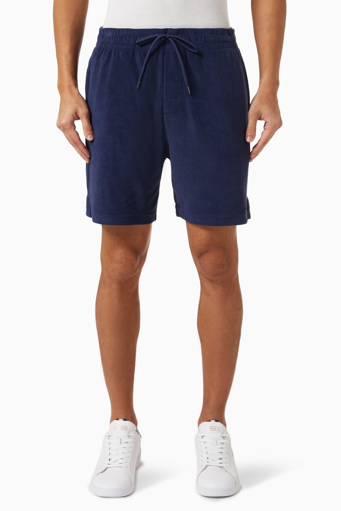 

Logo Shorts in Cotton-blend Terry, Blue