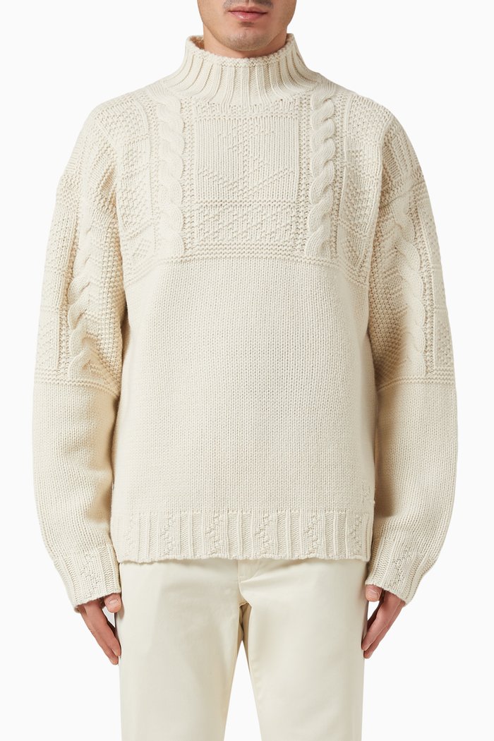 

Logo Pullover in Cotton, Neutral
